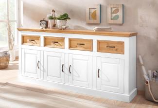 Home affaire Sideboard Selma, Kommode mit 4 Türen und 4 Schubkästen. Breite 192 cm