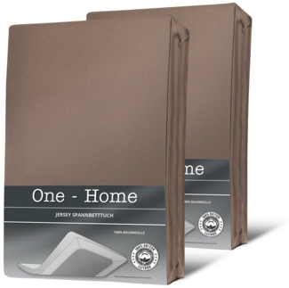 One Home Spannbettlaken Jersey, Jersey, Gummizug: rundum, (2 Stück), Double Pack mit Rundumgummizug, weich