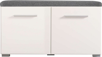 Home affaire Garderoben-Set Beny Flurmöbel, Dielenmöbel, Flurschrank, Flurgarderobe Breite 218 cm, (5-St, 5tlg), inkl. 2 Schränke, Sitzbank mit Kissen, Garderobenpaneele und Spiegel