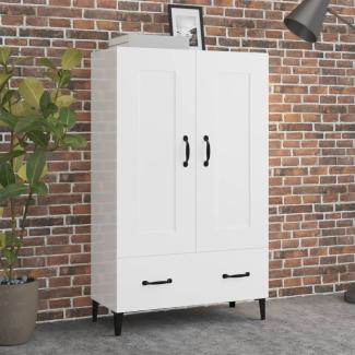 vidaXL Highboard Hochglanz-Weiß 70x31x115 cm Holzwerkstoff 812579