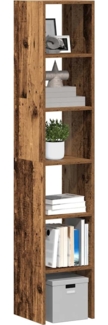 vidaXL Bücherregale 2 Stk. Stapelbar Altholz-Optik 30x30x80 cm 858818