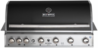 ALLGRILL Einbau-Gasgrill CHEF XL BLACK Built-In Air System, 6 Brenner, Backburner 100739