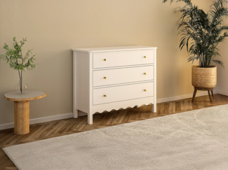 Vente-unique - Kommode 3 Schubladen - Weiß - ILIZANA