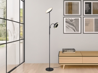 Stehleuchte Wohnzimmer LED Deckenfluter Ventilator Leselampe Stehlampe 58008