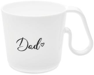 Koziol Henkeltasse Maxx Dad, Tasse, Becher, Henkelbecher, Thermoplastischer Kunststoff, Cotton White, 3475525