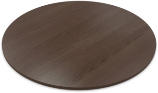 Dekor Spanplatte 19mm Tischplatte rund melaminharzbeschichtet Eiche Piemont Mokka R20020 mit ABS - Größe 90 x 90 cm - Höhe 1,9 cm - Farbe Eiche Piemont Mokka