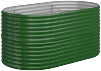 vidaXL Hochbeet Verzinkter Stahl 152x80x68 cm Grün 318948
