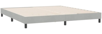vidaXL Bettgestell ohne Matratze Hellgrau 180x220 cm Samt 4101415