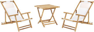 Bistro Set ATRANI MOLISE Holz Helles Beige