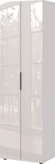 Garderobenschrank Glarus / GW-Genova , Glas, Holzwerkstoff , Weiß , 59 x 197 x 40 cm