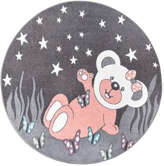 Carpet City Kinderteppich ANIME916, rund, Höhe: 11 mm, Kinderzimmer Teppich Modern mit lustigen Cartoon-Figuren, Multi