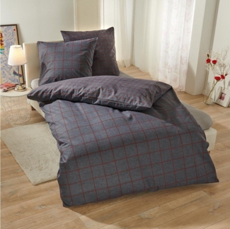 Traumschlaf 'Karo' Bettwäsche, Flanell, 1 St. x 240x220 cm, 2 St. x 80x80 cm