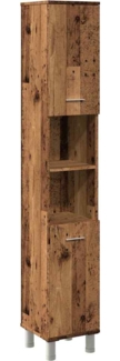 vidaXL Badschrank Altholz-Optik 30x30x179 cm Holzwerkstoff 856140