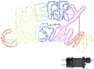 vidaXL Weihnachtsschild mit 240 LEDs Mehrfarbig 100 x 50 cm PVC 42018952