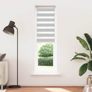 vidaXL Zebrarollo Hellgrau 60x230 cm Stoffbreite 55,9 cm Polyester 4014487