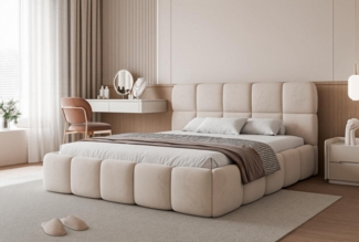 Compleo Polsterbett Stauraumbett modern CLOUDY, Komfortbett, Modernes Polsterbett
