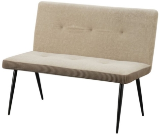 HTI-Living Polsterbank 2-Sitzer Bank Taupe Joschka (Stück, 1-St, 1 Sitzbank), Sitzbank Küchenbank