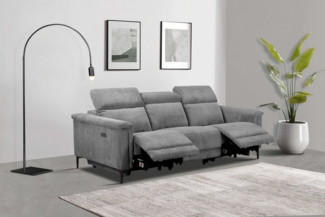 Places of Style 3-Sitzer Lund Cord, mit manueller o. elektrischer Relaxfunktion in 2 Sitzen, USB, Kopfteilverstellung, Breite 222 cm