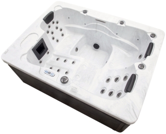 HOME DELUXE Outdoor-Whirlpool 'White Marble Pure', 210 x 160 cm, für 3 Personen