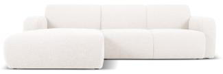 Micadoni Boucle Ecksofa Molino 4-Sitzer Links Boucle Weiß