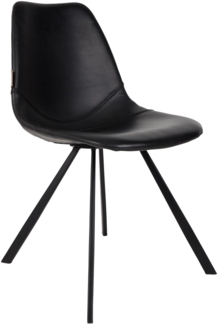 Esszimmerstuhl FRANKY Kunstleder Vintage schwarz von DutchBone