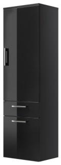 Badezimmer Hochschrank Rima Anthrazit Hochglanz 40x135 cm