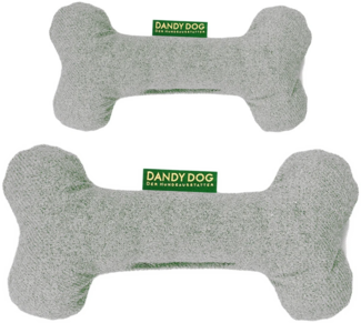 Dandy Dog Hundespielzeug Knochen Filz Hellgrau Größe L/XL