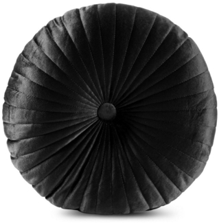 Eurofirany Sofakissen Runde Dekokissen, 40 cm Ø, Sofakissen, Velvet Kopfkissen, Samt