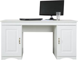 Schreibtisch im Landhausstil, 2 Türen, weiß