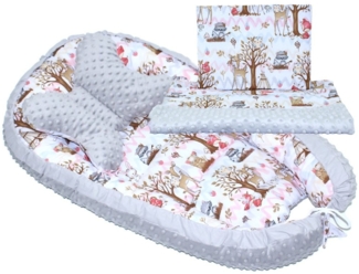 Primawela Bettnestchen Baby MINKY Nestchen Kokon Kuschelnest Kissen Decke Schmetterlingkissen
