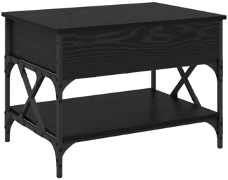vidaXL Couchtisch Schwarz Eichen-Optik 70x50x50cm Holzwerkstoff 883040