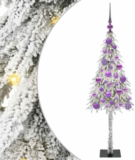 vidaXL Weihnachtsbaum mit 150 LEDs Weiß 120 cm PE und Stahl 3396209
