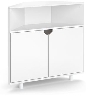 Eckschrank Inaro Weiß 79 x 76 cm mit 3 Fächern Vicco