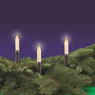 Weihnachtsbaumkette, klar/elfenbein, E10/3W, mit teilbarem Stecker 15 x E10/16V/3W 12,60 m