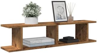 vidaXL Wandregale 2 Stk. Altholz-Optik 90x18x20 cm Holzwerkstoff 856600