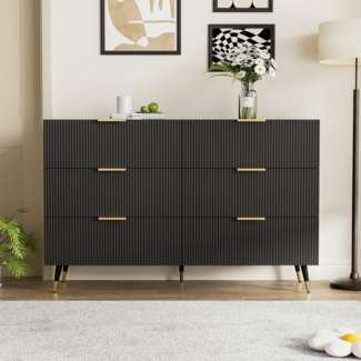 MODFU Sideboard Kommode (Schuhschrank, Anrichte, 1 St, mit Metallfüße, 120*77*40cm), mit modernem Design und viel Stauraum