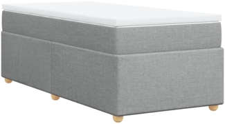 vidaXL Boxspringbett mit Matratze Hellgrau 80x200 cm Stoff 3285331