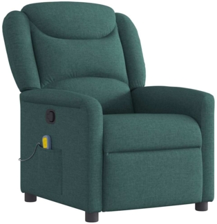 vidaXL Massagesessel Dunkelgrün Stoff 4015612