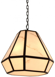 Casa Padrino Luxus Laterne - Luxus Hängeleuchte Schwarz Durchmesser 50 x H 45 cm