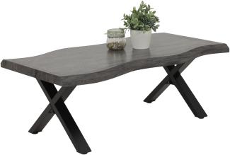 Couchtisch >GERD< in Wildeiche/Schwarz aus Holzwerkstoff - 110x42x60cm (BxHxT)