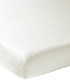 Meyco Home Spannbettlaken Uni Warm White, Jersey, Gummizug: Rundum, (1 Stück), 90x200cm