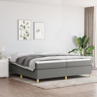 Boxspringbett Dunkelgrau 200x200 cm Stoff [3120986]