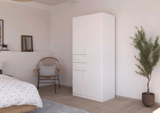 rauch Drehtürenschrank Kleiderschrank Schrank Garderobe MAIKA mit Dekor-Front 2 Schubladen, in verschiedenen Breiten, Höhen, Farben, MADE IN GERMANY