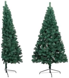 vidaXL Künstlicher Halb-Weihnachtsbaum mit Ständer Grün 210 cm PVC 321033