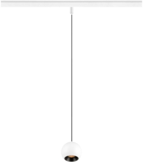 SLV LIGHT EYE® 2.0, 48V Pendelleuchte, DALI, Pendellänge 200 cm, 2700K, 30°, weiß / schwarz - Leuchten mit 3 Phasen Adapter 48V