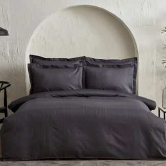 Karaca Bettwäsche Karaca Home Uniq 100% Baumwolle Satin Einzel Bettbezug Set, Anthrazit