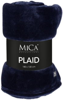 Mica Decorations Fleecedecke Famke 130 x 180 cm dunkelblau