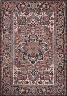 Interiyou Teppich Gent, Rechteckig, Höhe: 5 mm, Vintage Kurzflor für Wohnzimmer, Schlafzimmer, waschbar, pflegeleicht