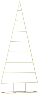 vidaXL Metall Weihnachtsbaum Gold 211 cm Pulverbeschichteter Stahl 42019168
