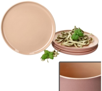 Ritzenhoff 4x Jasper Speiseteller Ø25,4cm Puder Steingut 4 Personen Essteller